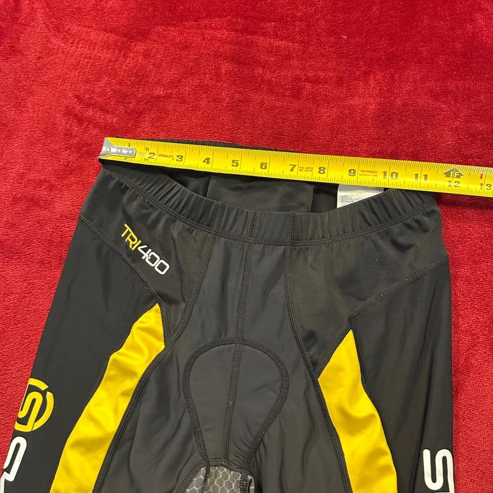 Skins TRI400 Compression Triathlon Shorts Mens Black Yellow Cycling T60062001 - Picture 4 of 10